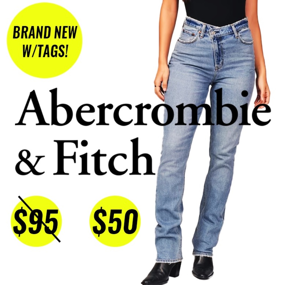 🔷ABERCROMBIE & FITCH🔷 Curve Love Ultra High Rise 90s Slim Straight Jean